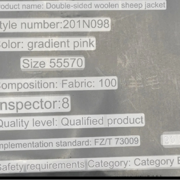 Z/QING Sz XS Oversized Woollen  Ombre Effect Open Front Pockets Collar Coat NEW - Picture 9 of 10